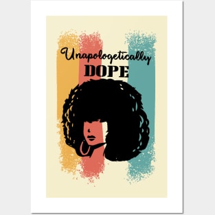 unapologetically dope Afro retro hair vintage Posters and Art